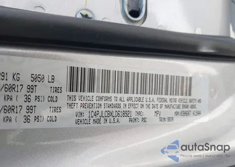 2020 Jeep Cherokee Latitude Fwd from USA, damaged, VIN 1C4PJLCBXLD618921